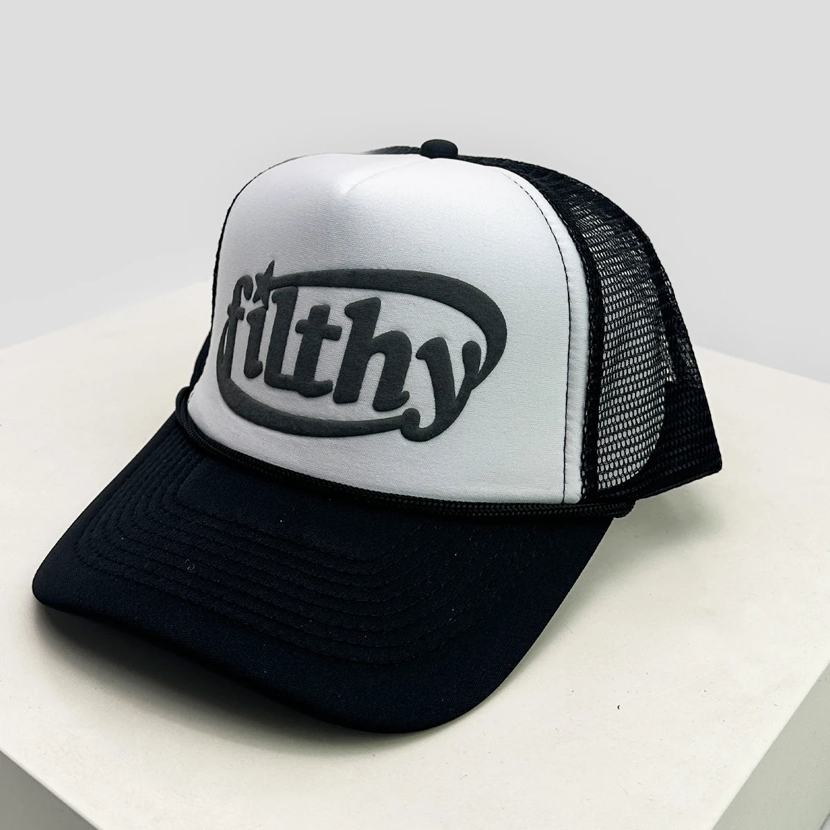Unisex Color Block Filthy Letters Baseball Cap