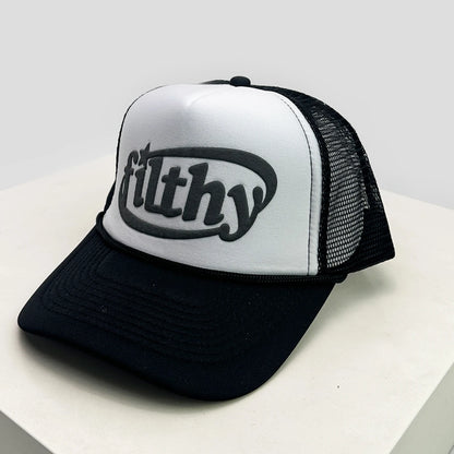 Unisex Color Block Filthy Letters Baseball Cap