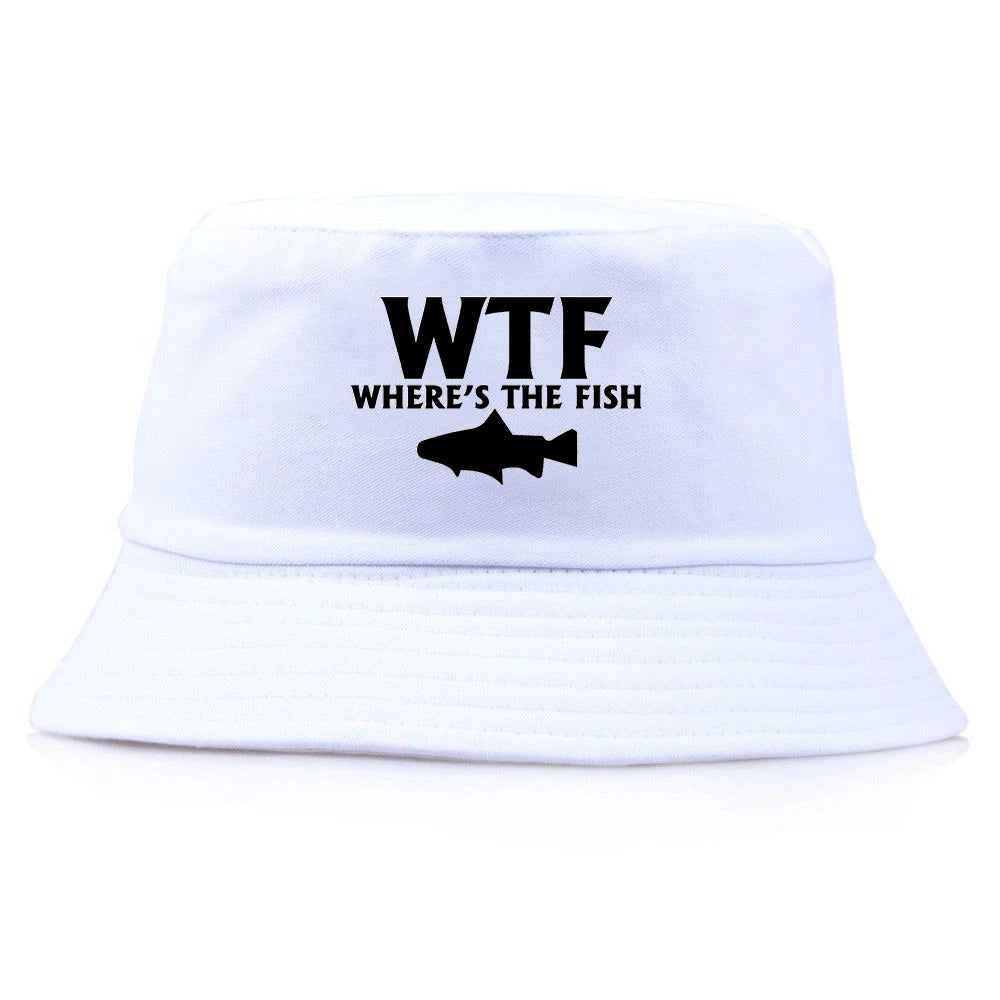 WTF Print Cotton Bucket Hat