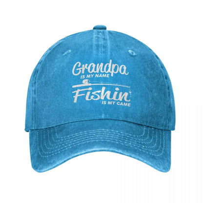 Vintage Fishing Distressed Baseball Cap