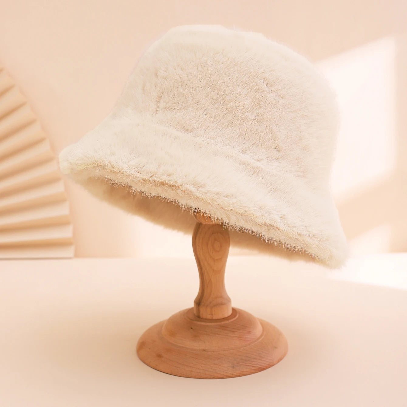 Plush Flat-Top Fisherman Hat Unisex