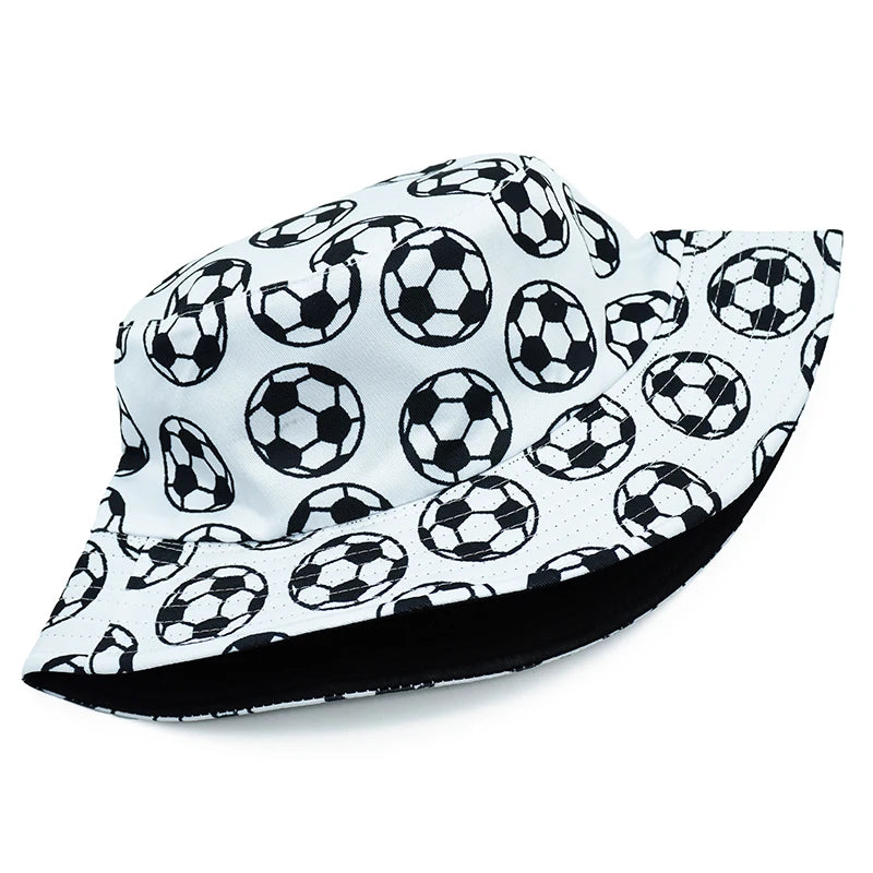 Double Sided Cartoon Sports Ball Bucket Hat