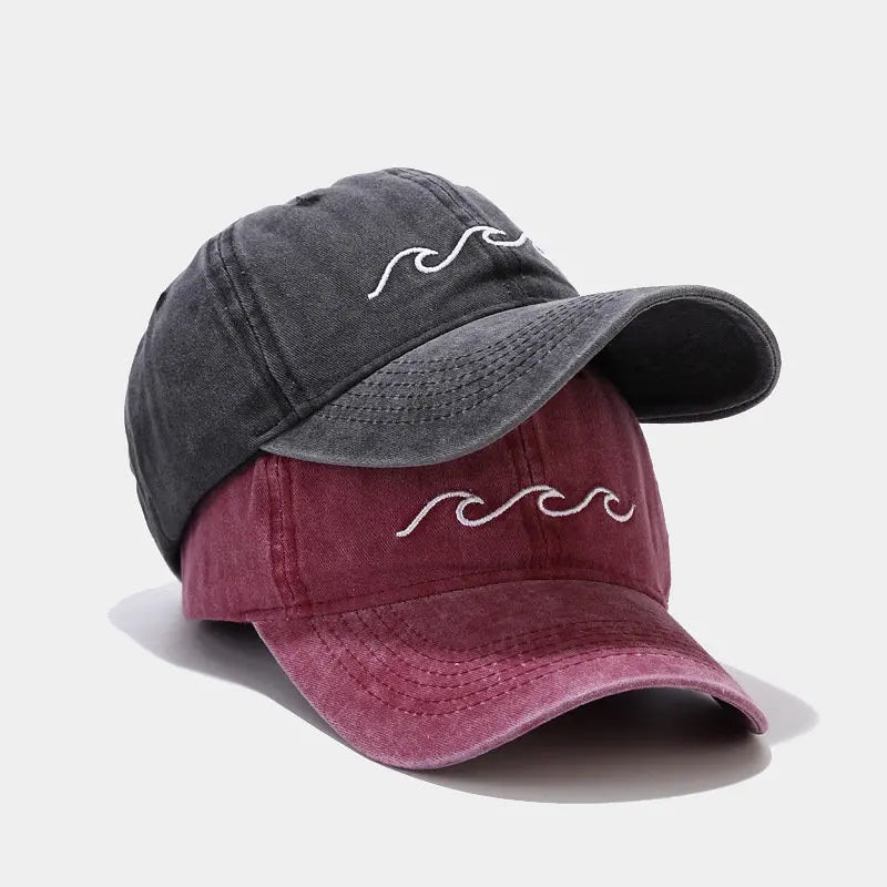 Cotton Geometric Embroidery Adjustable Outdoor Baseball Cap