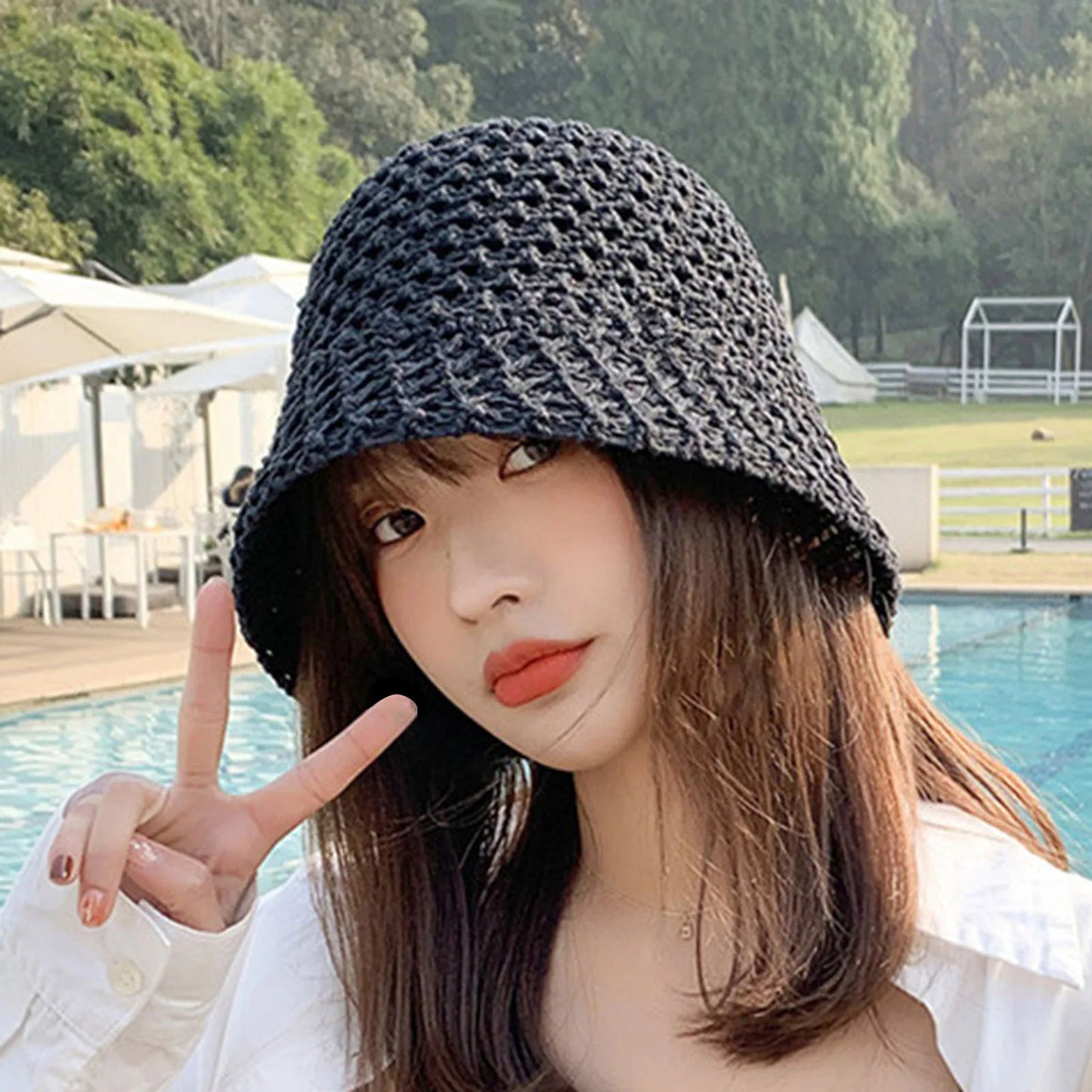 Summer Women Breathable Foldable Japanese Bucket Hat