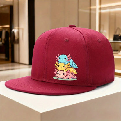 Cute Axolotl Stack Graphic Snapback Cap