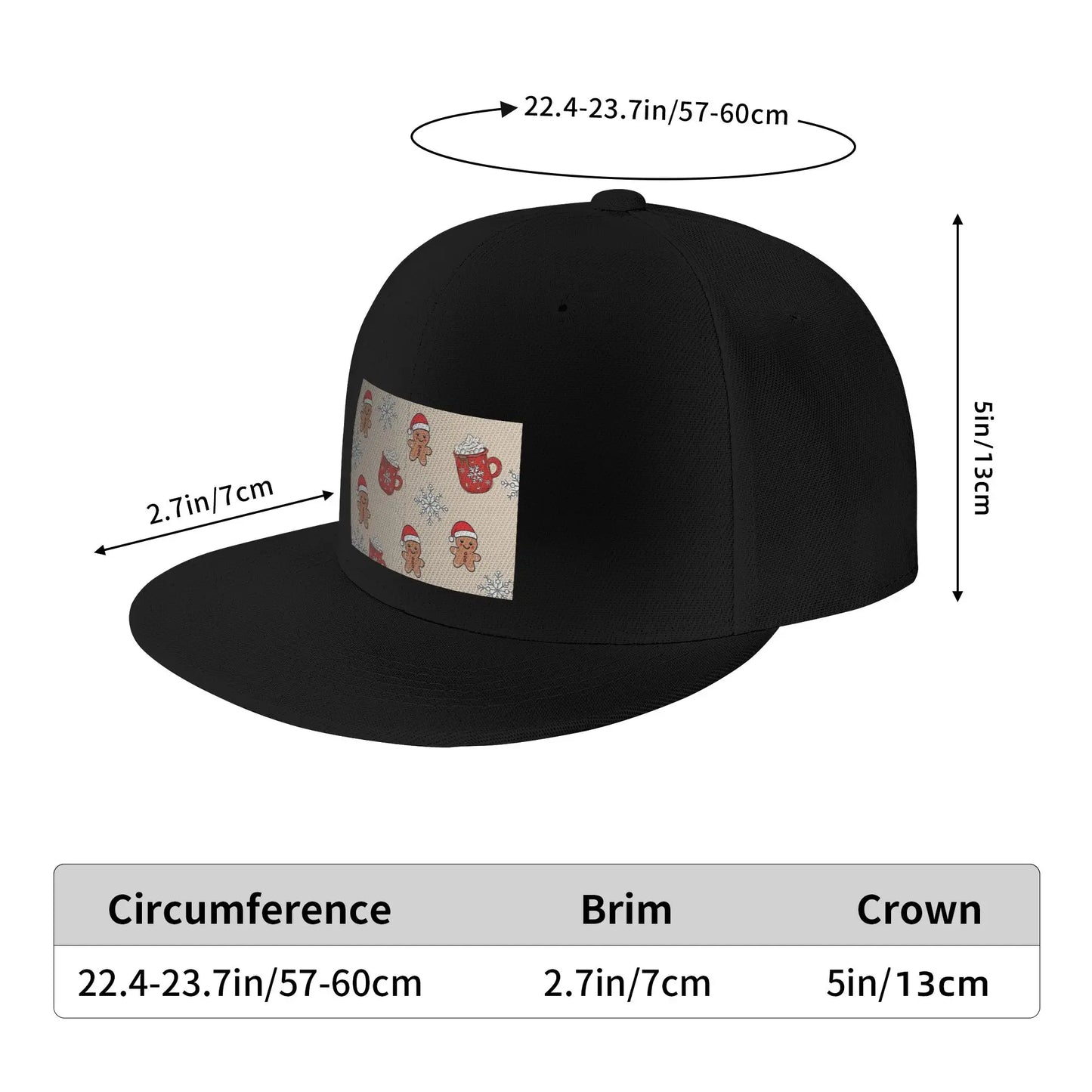 Christmas Tree Gingerbread Festive Casual Snapback Cap