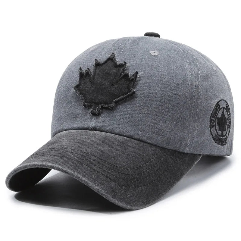 Maple Leaf Retro Washed Baseball Cap