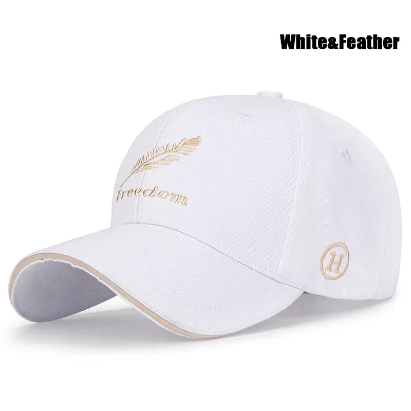 Feather Wheat Ear Embroidery Baseball Cap