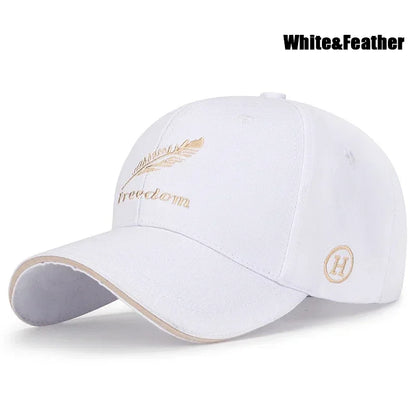 Feather Wheat Ear Embroidery Baseball Cap