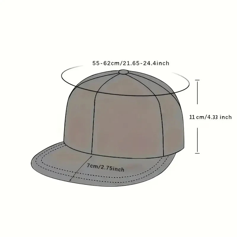 Dachshund Line Art Flat Brim Snapback Cap