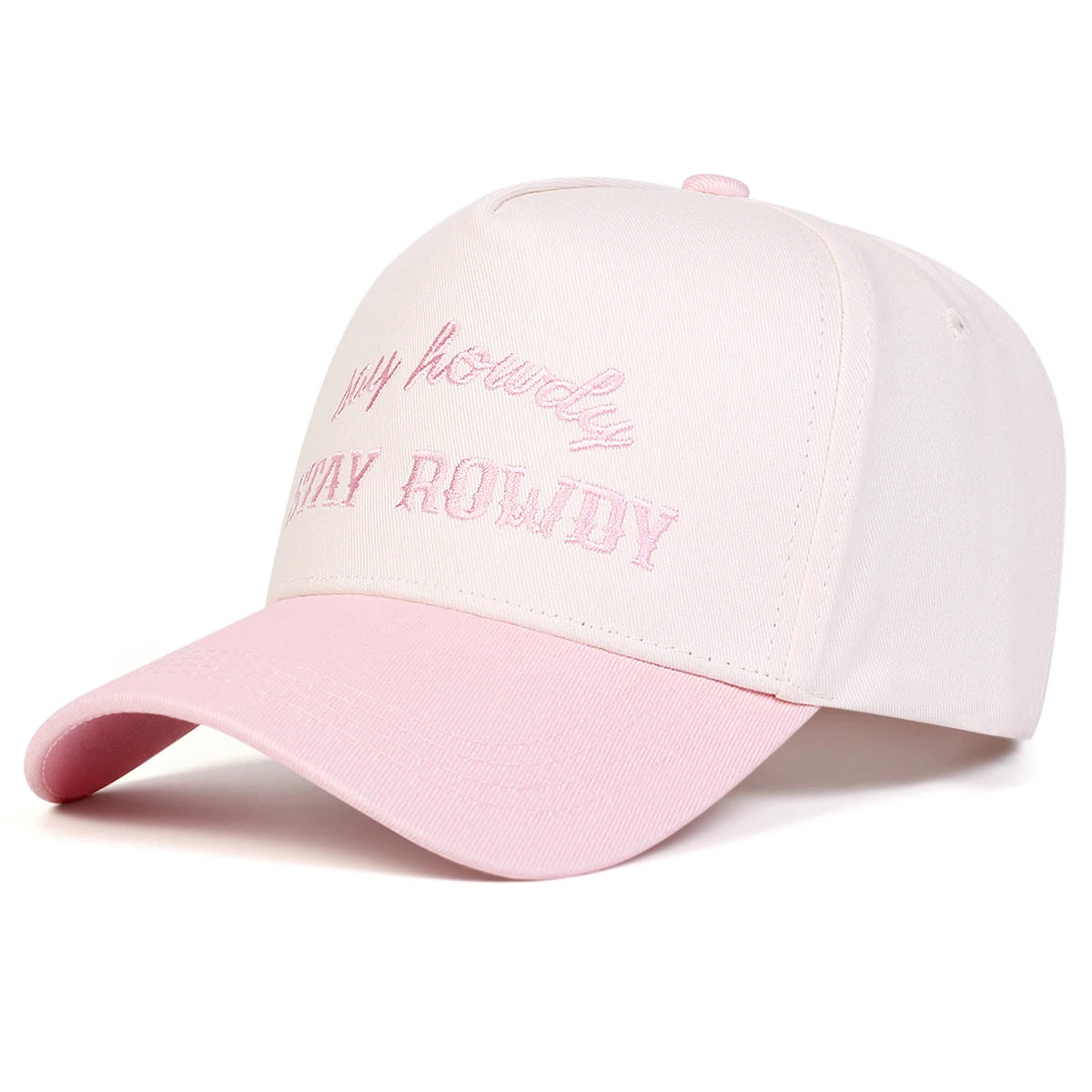Unisex STAY ROWDY Letter Embroidery Baseball Caps