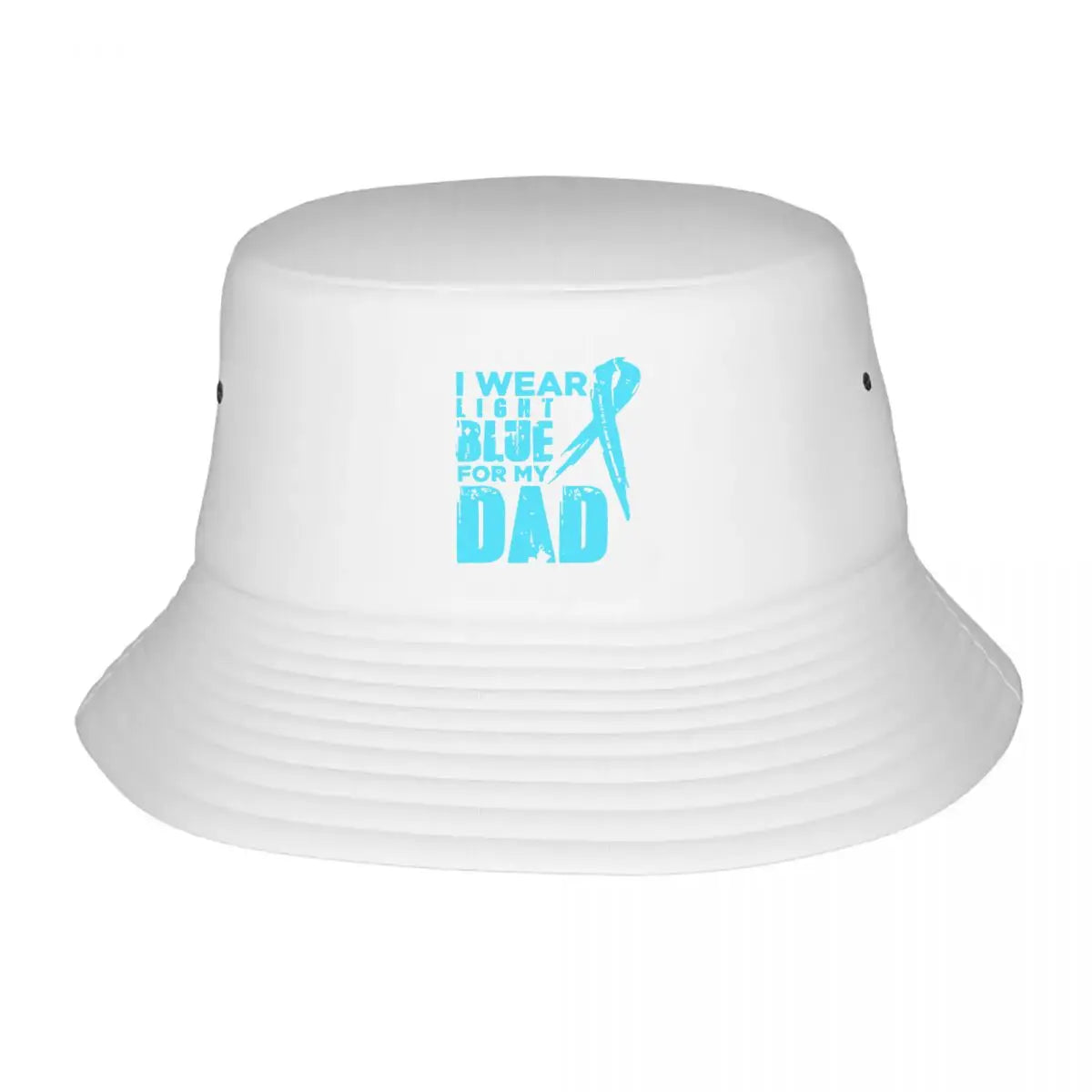 Light Blue Ribbon Support For Dad Bucket Hat