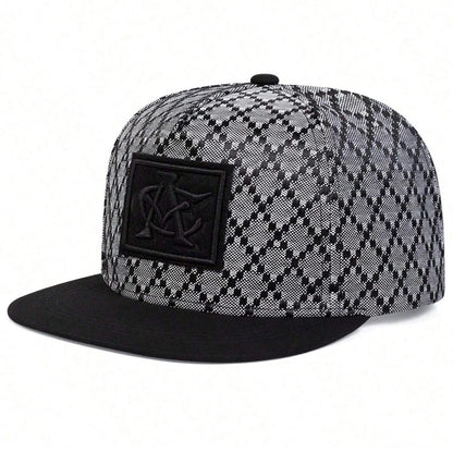 Unisex CA Embroidered Checkered Streetwear Baseball Cap