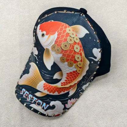 Animal Print Cotton Wide Brim Baseball Hat
