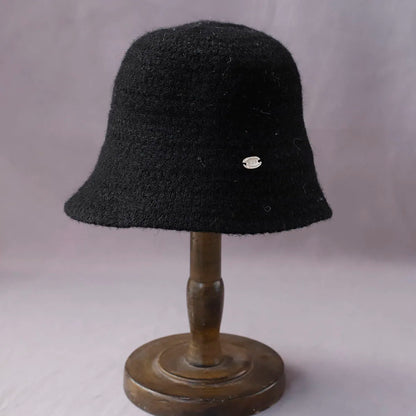 Y2K Wool Knitted Winter Bucket Hat
