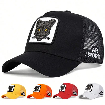 Unisex Cat Embroidery Baseball Net Caps Spring Summer Outdoor