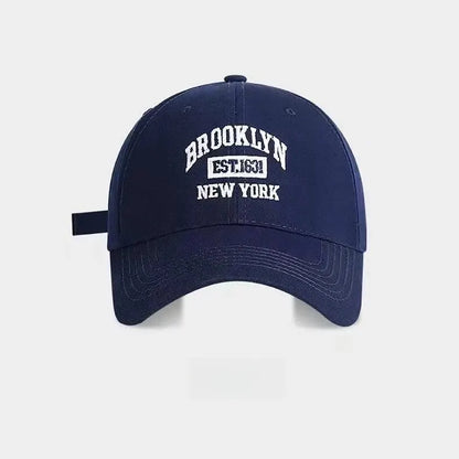 Brooklyn Embroidered Cotton Snapback Baseball Cap