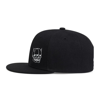 Skull Embroidered Hip Hop Baseball Hat