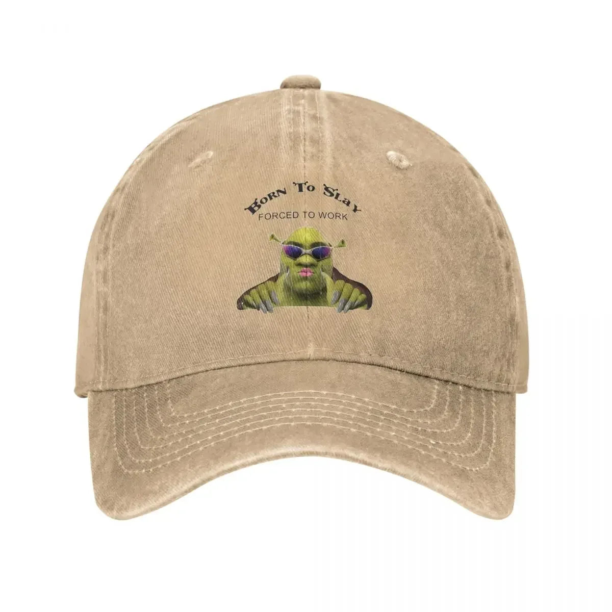 Born To Slay Forced To Work Shrek Baseball Cap
