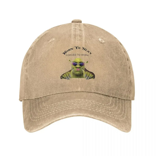 Born To Slay Forced To Work Shrek Baseball Cap