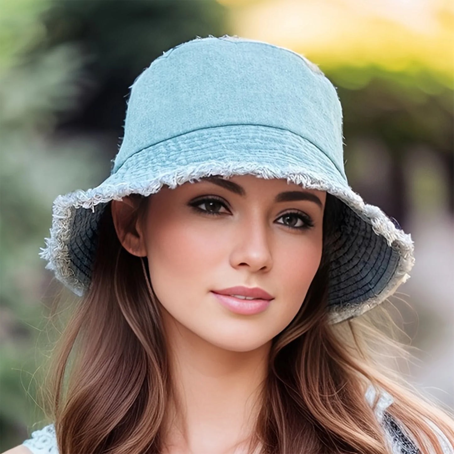 Trendy Summer Denim Bucket Hat