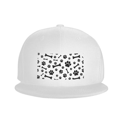 Colorful Dog Paw Print Snapback Cap