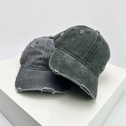 Broken Style Solid Vintage Baseball Cap