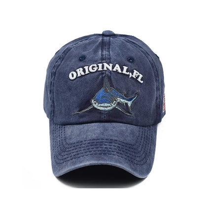 Shark Alphabet Embroidered Baseball Cap