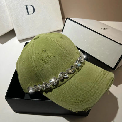 Rhinestone Korean Fashion Women’s Baseball Cap