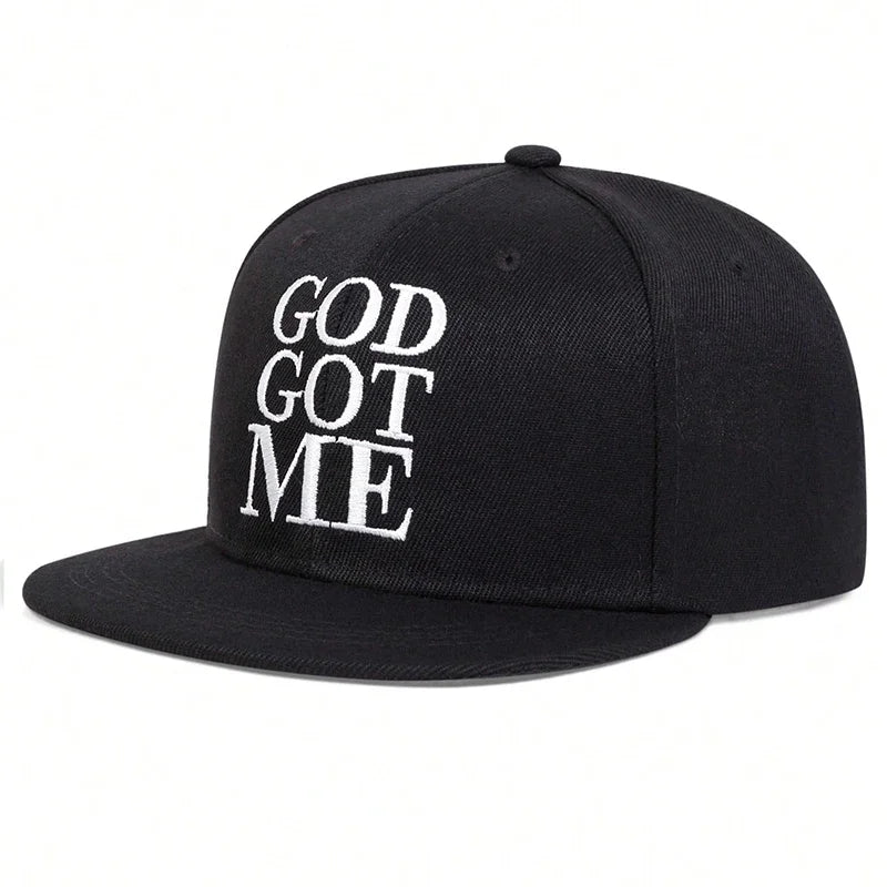 God Got Me Embroidery Snapback Cap