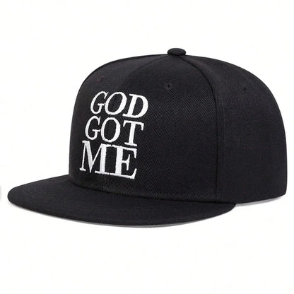 God Got Me Embroidery Snapback Cap