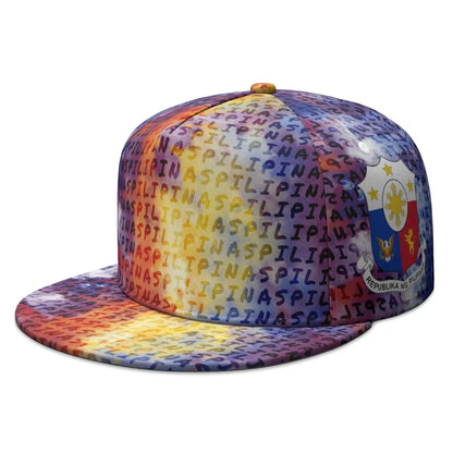Philippines Flag Custom Name Snapback Cap