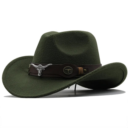 Black Wool Western Cowboy Hat
