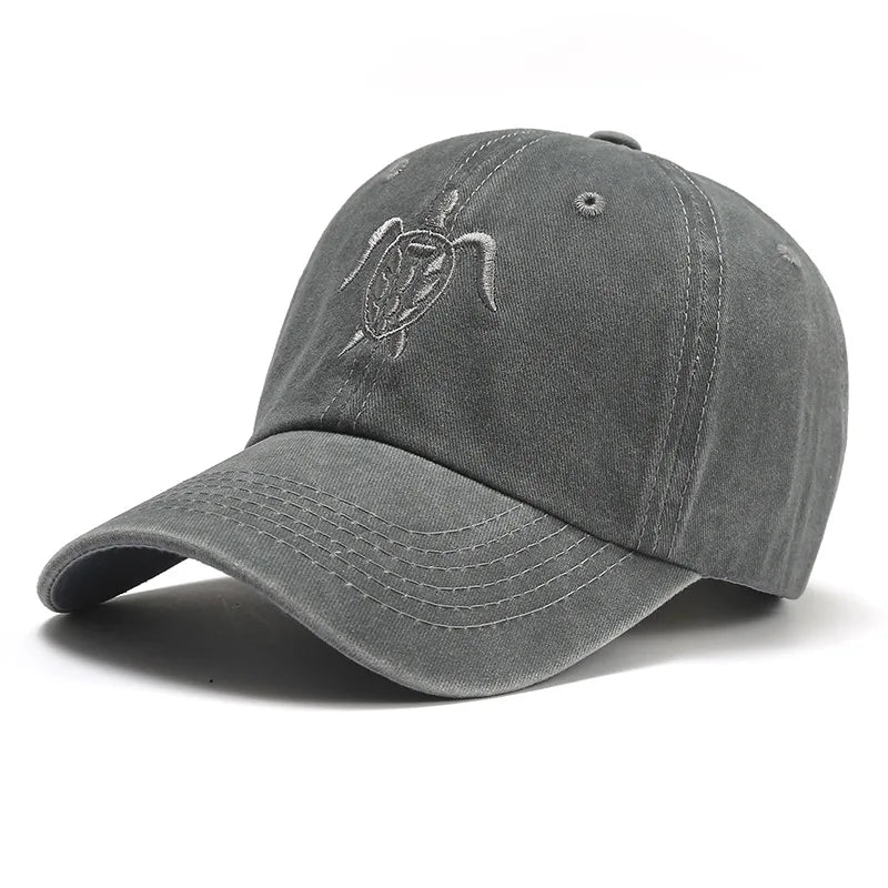 Turtle Embroidery Baseball Cap Unisex