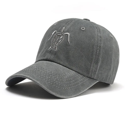 Turtle Embroidery Baseball Cap Unisex