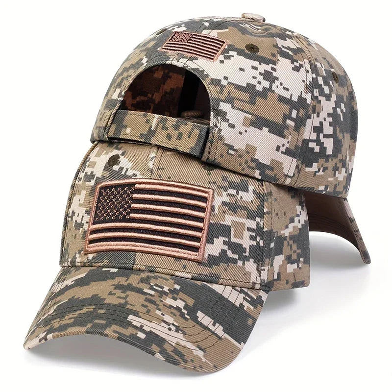 Unisex US Flag Embroidered Baseball Cap