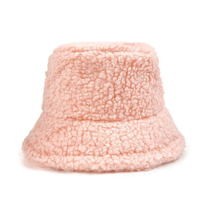 Unisex Graffiti Lamb Wool Winter Bucket Hat