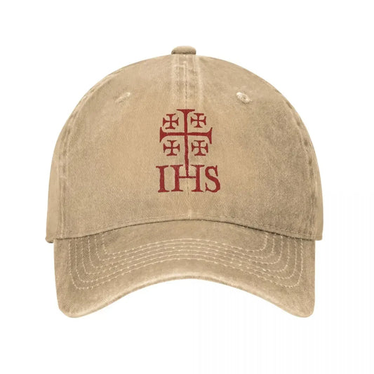 Vintage Jerusalem Cross IHS Orthodox Baseball Cap