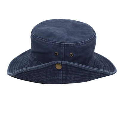 Wide Brim Washed Cotton Outdoor Bucket Hat