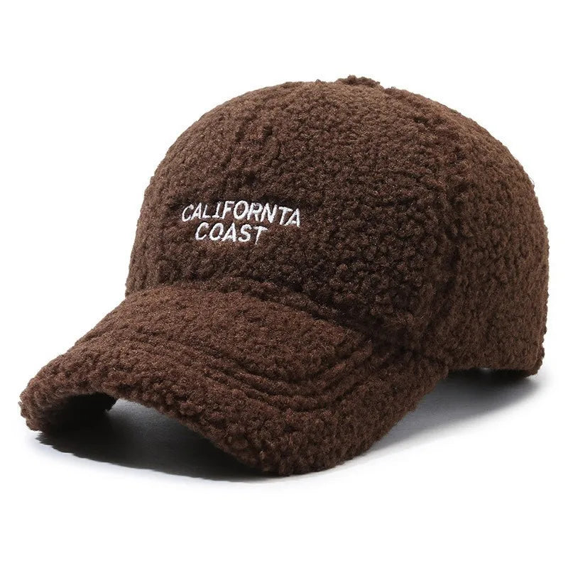 Plush Lamb Wool Warm Baseball Cap