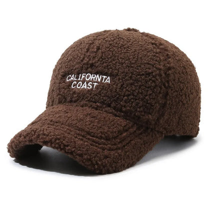 Plush Lamb Wool Warm Baseball Cap