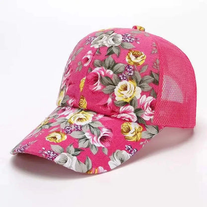 Women’s Floral Print Trucker Baseball Cap