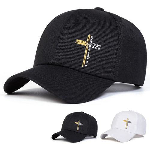 Unisex Letter Cross Printing Baseball Caps