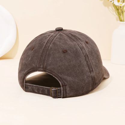 Retro Washed Mountain Embroidered Duckbill Cap