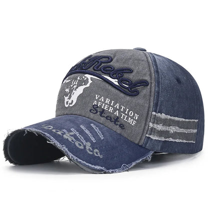 Vintage Distressed Washed Embroidered Baseball Cap