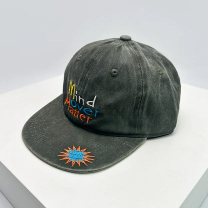 Retro Colored Letter Embroidery Hip Hop Snapback Cap