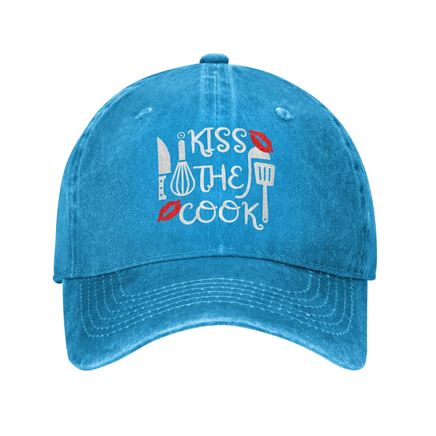 Kiss The Cook Funny Quote Cotton Baseball Cap