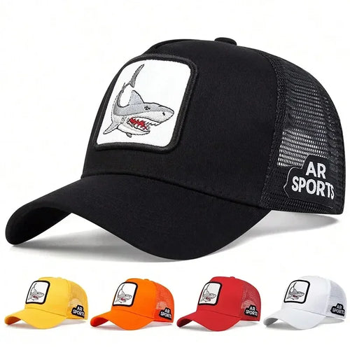 Animal Embroidered Rooster Mesh Baseball Cap