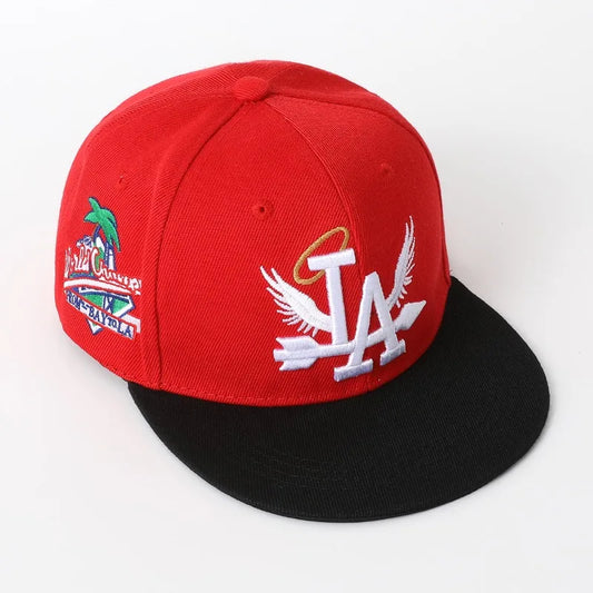 Embroidered Letter Flat Edge Baseball Cap