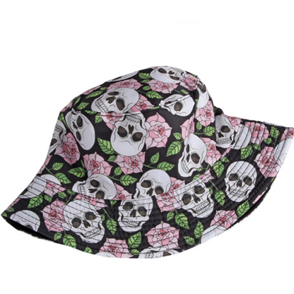 Unisex Skull Graffiti Bucket Hat